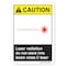 Signmission ANSI Caution, Laser Radiation Do Not Stare Into Beam Class 2 Laser, 14in X 10in, A-1014-L-19775 OS-CS-A-1014-L-19775 - alternate 1